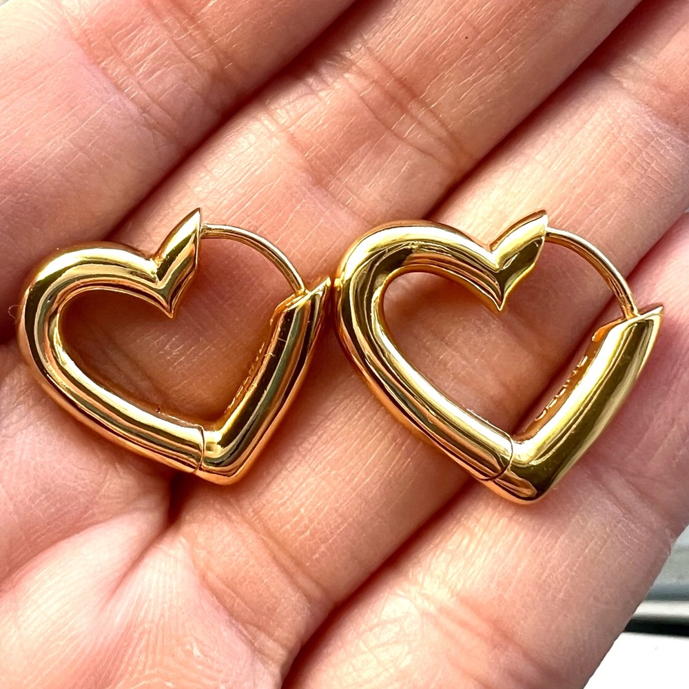 Celine Heart Shape Hoop Earrings